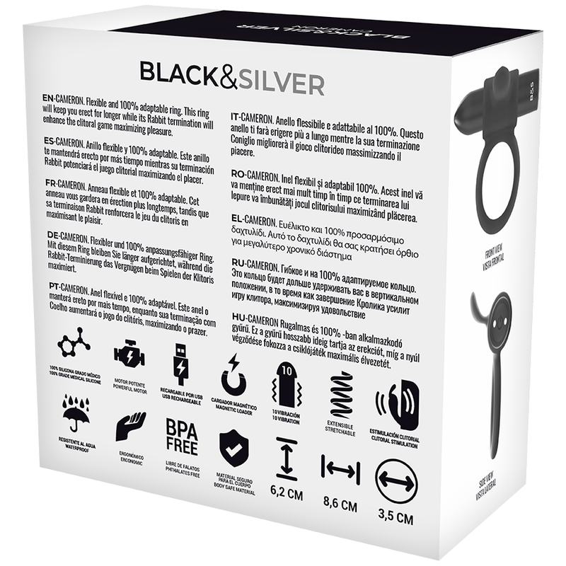 BLACK&SILVER - CAMERON REMOTE CONTROL COCKRING WATCHME