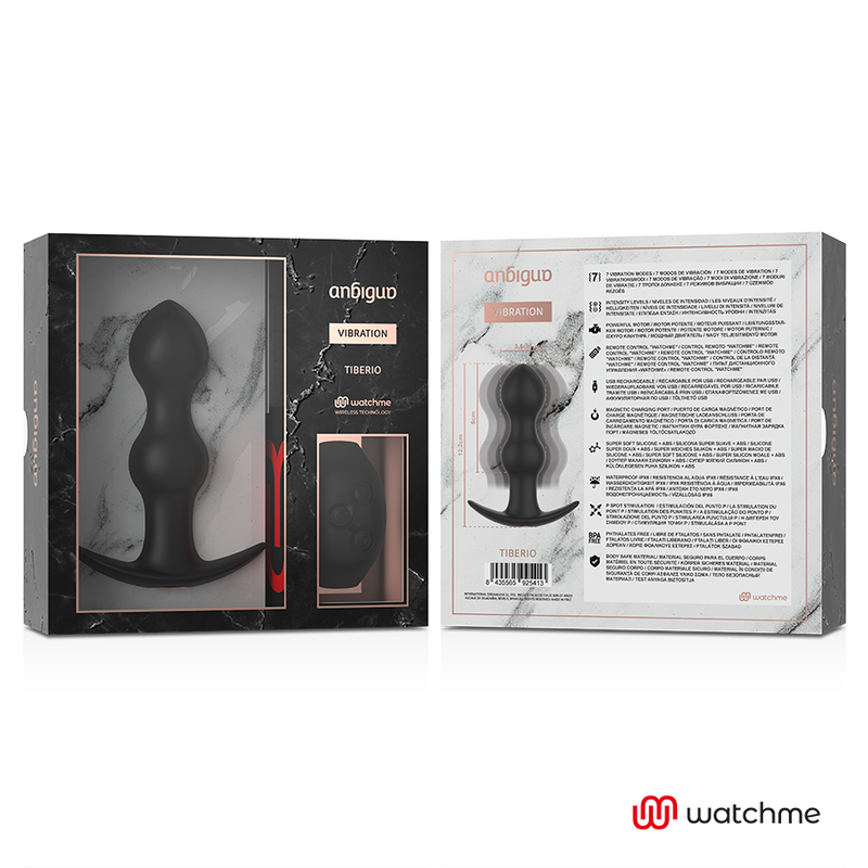 ANBIGUO - WATCHME REMOTE CONTROL PLUG ANAL VIBRATOR TIBERIO