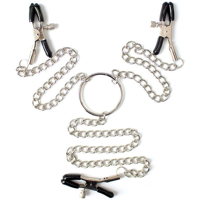 OHMAMA FETISH - 3 IN 1 METAL NIPPLE CLAMPS