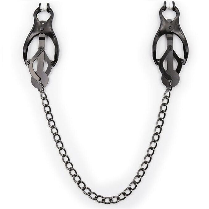 OHMAMA FETISH - JAPANESE NIPPLE Clamps WITH BLACK CHAIN