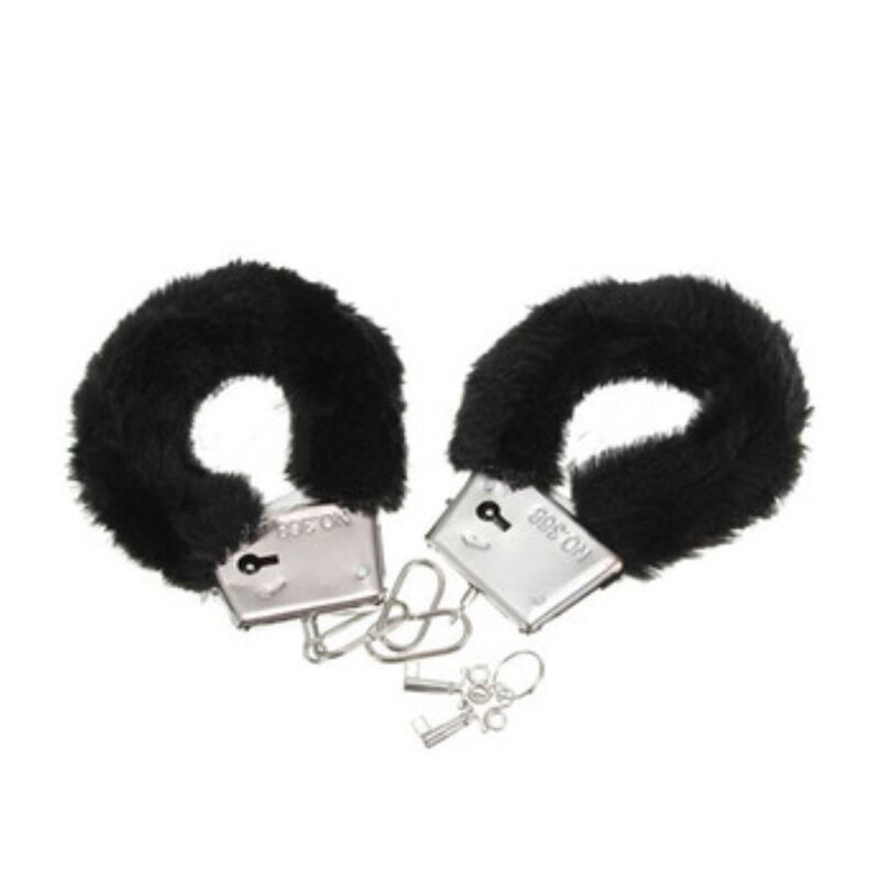 DIABLO PICANTE - PLEASURE FURRY HANDCUFFS BLACK