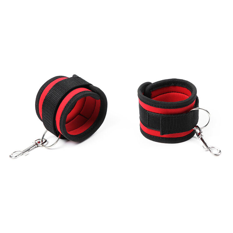 OHMAMA FETISH NYLON BIND HOOK AND LOOP WRIST RESTRAINTS