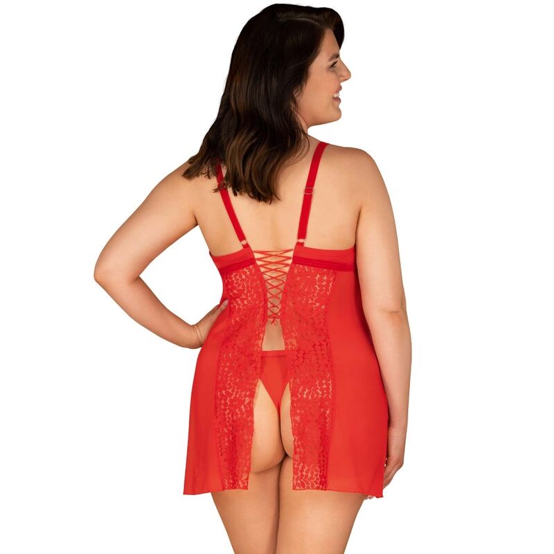 OBSESSIVE - BLOSSMINA CHEMISE AND TANGA 6XL/7XL