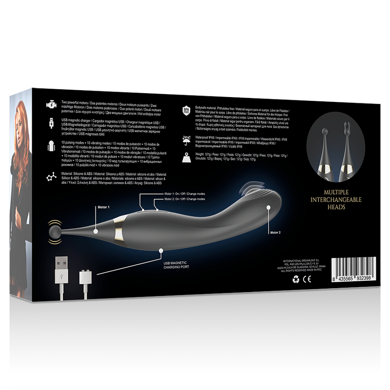 IBIZA - INTERCHANGEABLE CLITORAL STIMULATOR AND PULSATION G SPOT VIBRATOR