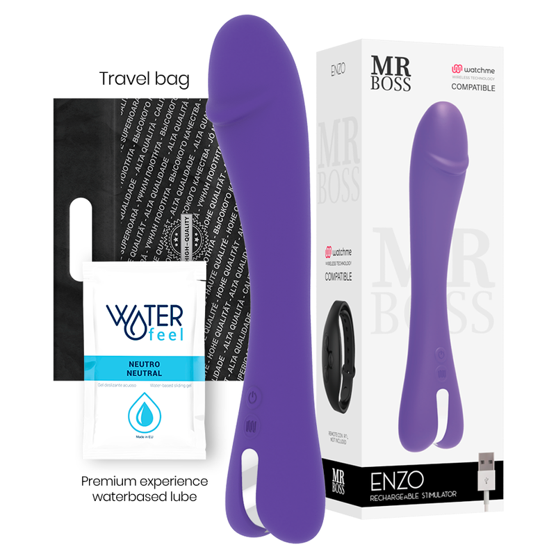 MR BOSS - ENZO VIBRATOR WATCHME WIRELESS TECHONOLOGY COMPATIBLE