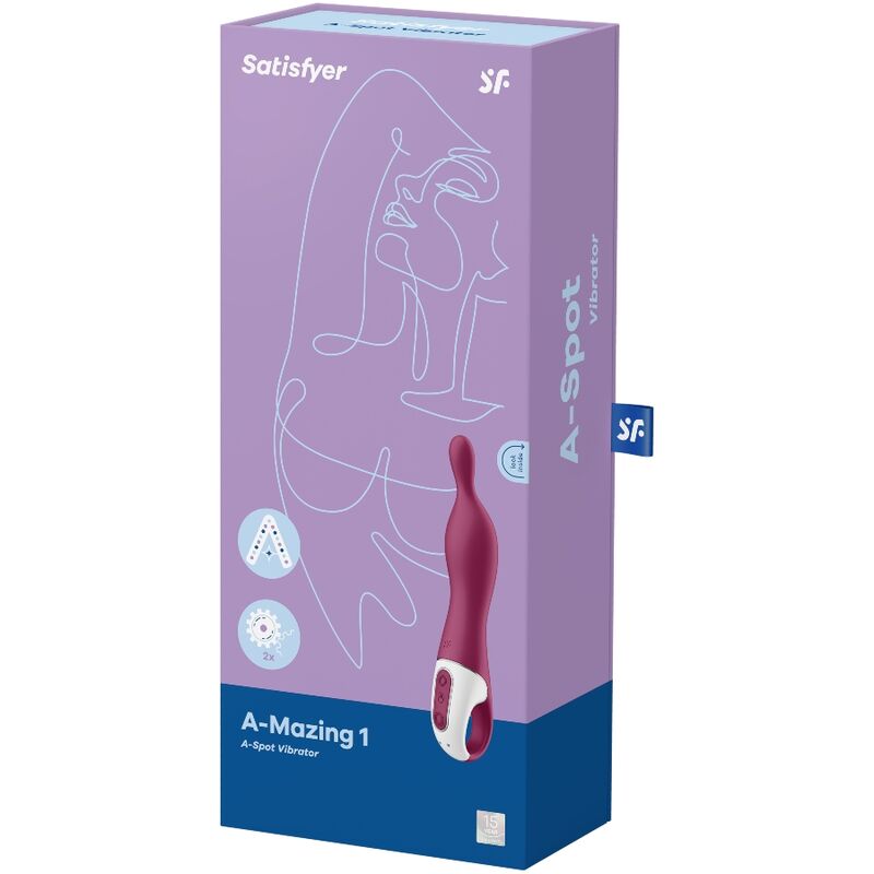 SATISFYER - AMAZING 1 ASPOT VIBRATOR BERRY