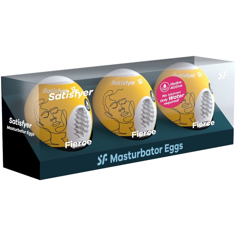 SATISFYER - 3 MASTURBATOR EGGS FIERCE