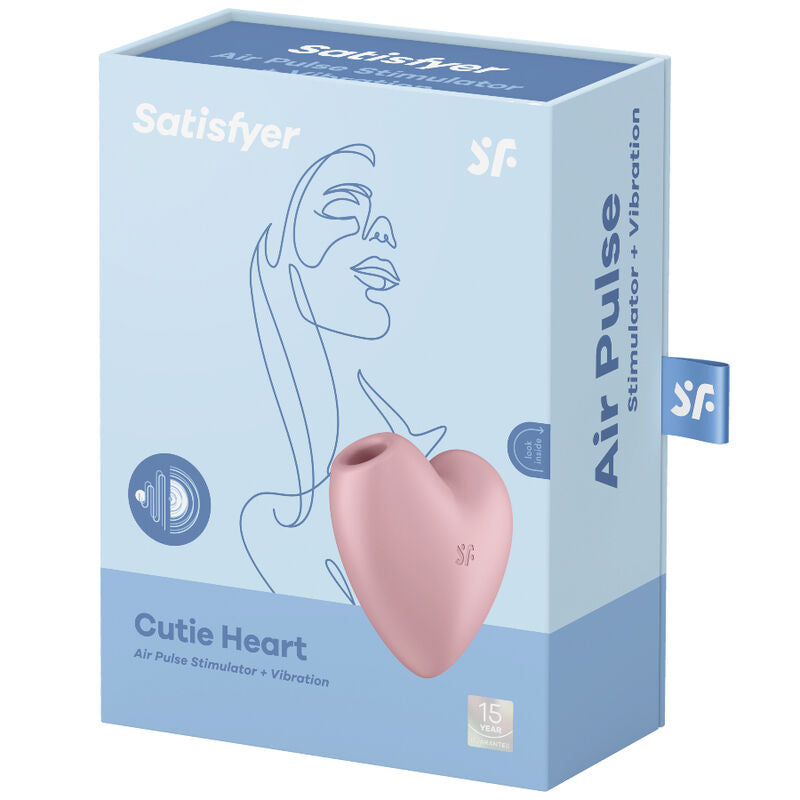 SATISFYER - CUTIE HEART AIR PULSE STIMULATOR & VIBRATOR BLUE