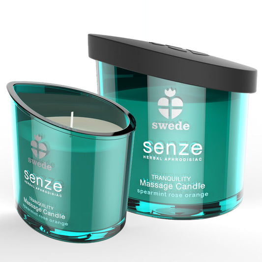 SWEDE - SENZE TRANQUILITY MASSAGE CANDLE - SPEARMINT, ROSE, ORANGE