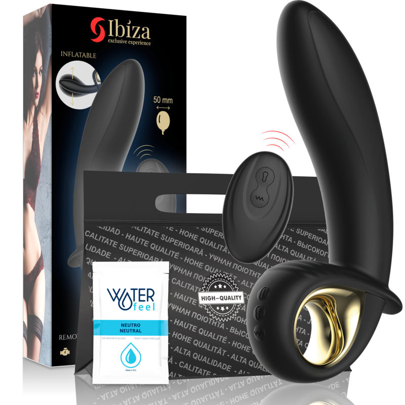 IBIZA - POWERFUL INFLATABLE ANAL/VAGINAL VIBRATOR REMOTE CONTROL