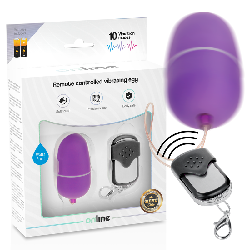 ONLINE - REMOTE CONTROL VIBRATING EGG M PURPLE