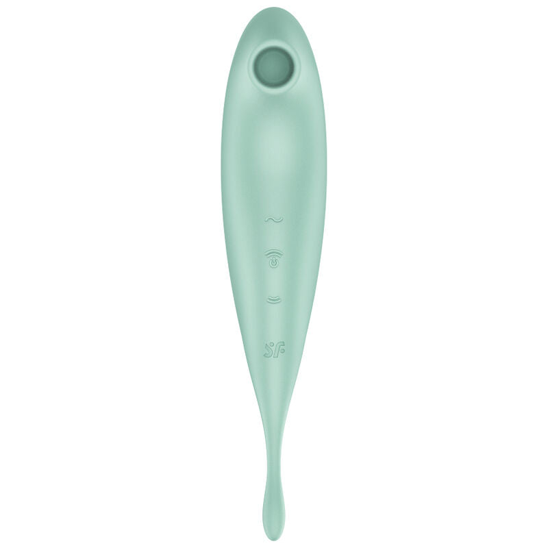 SATISFYER - TWIRLING PRO+ AIR PULSE STIMULATOR & VIBRATOR APP GREEN