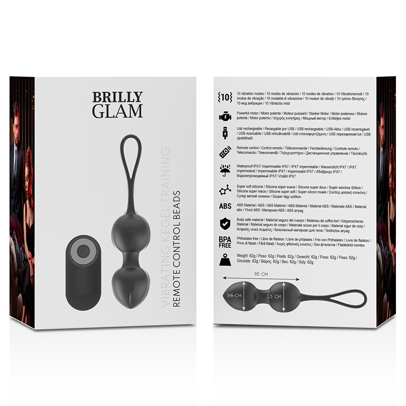 BRILLY GLAM - VIBRATING KEGEL BEADS REMOTE CONTROL