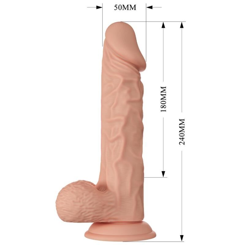 BAILE - BEAUTIFUL ENCOUNTER BURAQ FLEXIBLE REALISTIC DILDO 24 CM NATURAL