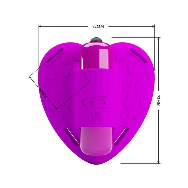 PRETTY LOVE - HEARTBEAT CLITORIS MASSAGER 10 VIBRATION MODES PURPLE