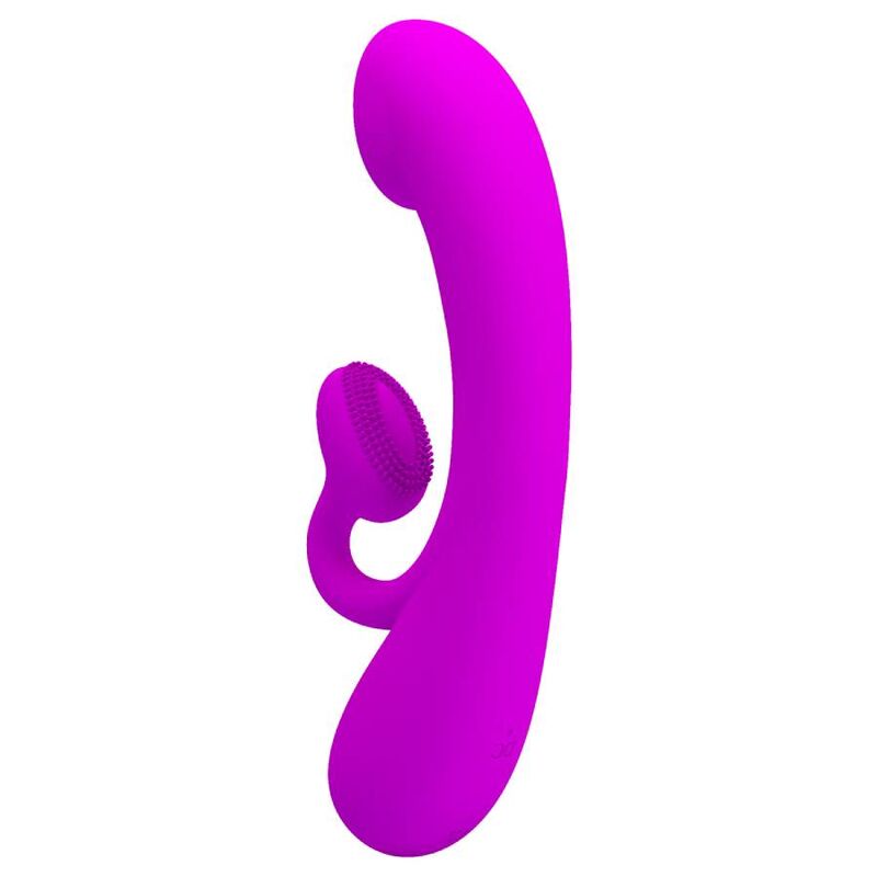 PRETTY LOVE - SINCERE VIBRATOR AND CLITORIS SUCKER PURPLE SILICONE