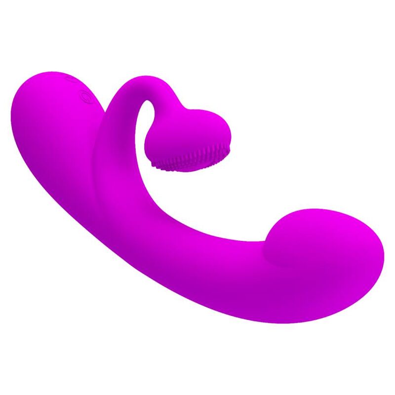 PRETTY LOVE - SINCERE VIBRATOR AND CLITORIS SUCKER PURPLE SILICONE