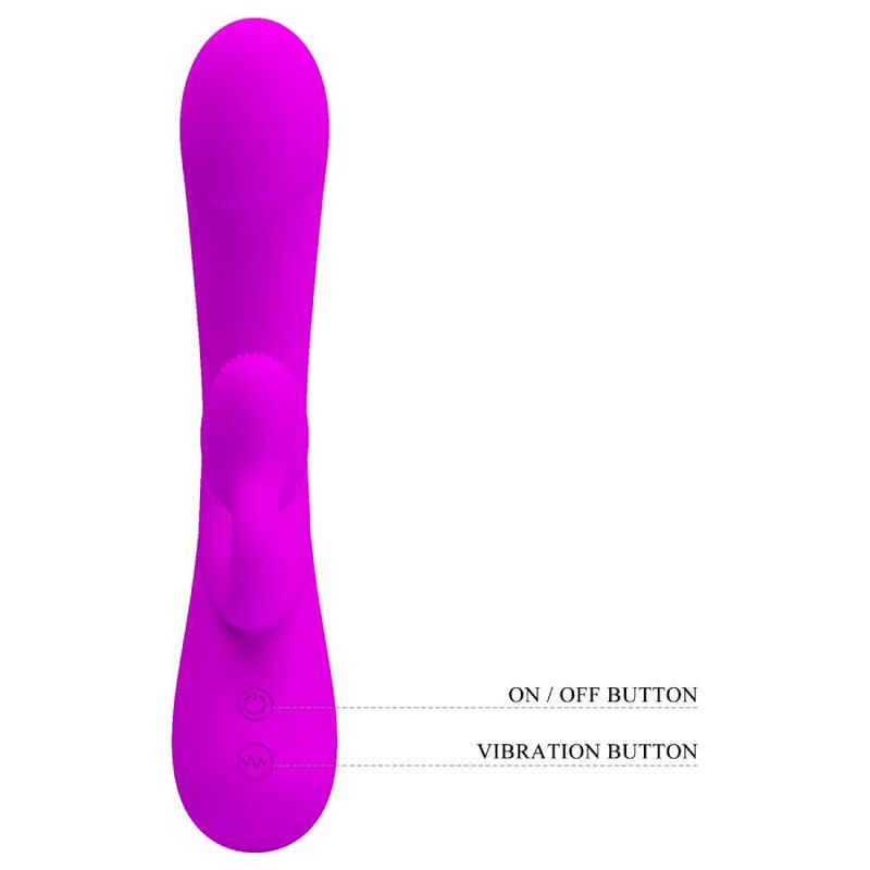 PRETTY LOVE - SINCERE VIBRATOR AND CLITORIS SUCKER PURPLE SILICONE