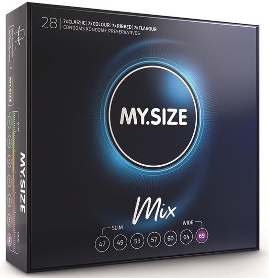 MY SIZE - MIX CONDOMS 69 MM 28 UNITS