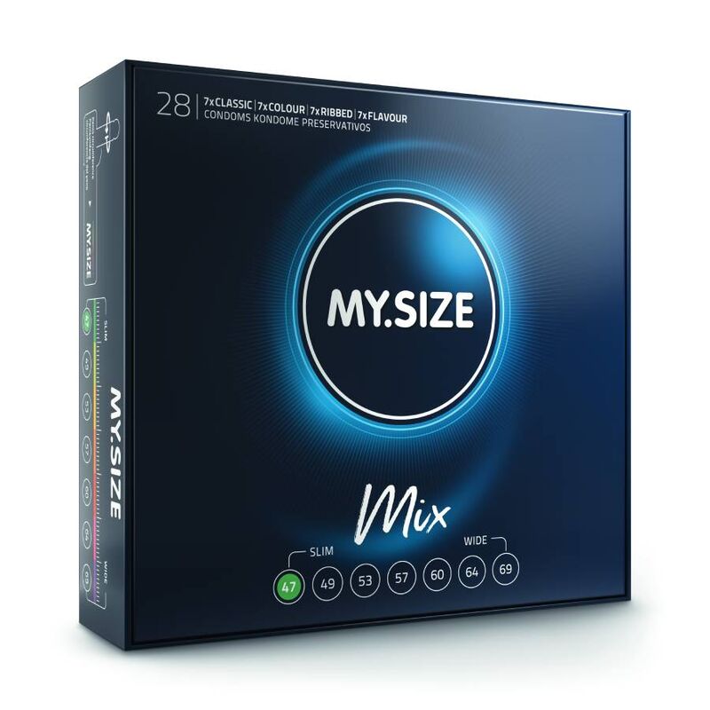 MY SIZE - MIX CONDOMS 47 MM 28 UNITS