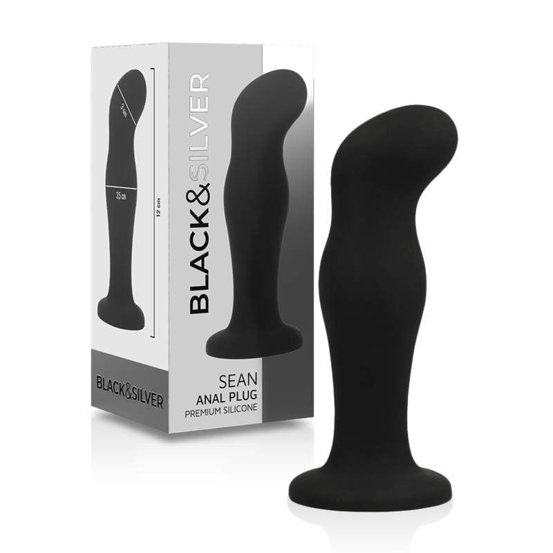 BLACK&SILVER - SEAN PLUG ANAL PREMIUM SILICONE BLACK