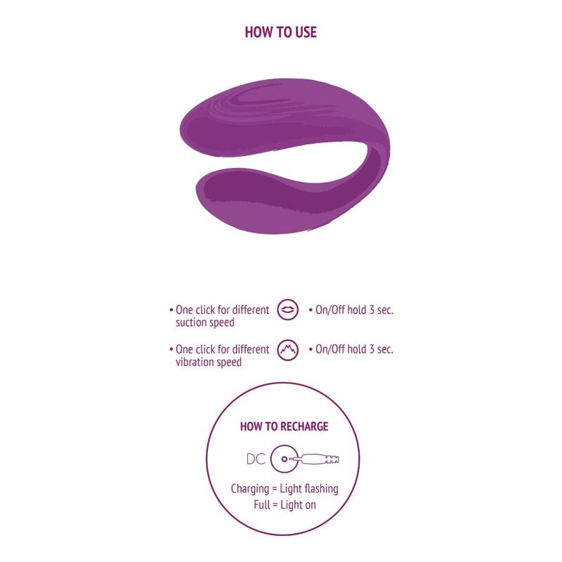 XOCOON - BOUND LOVE COUPLES VIBRATOR PURPLE