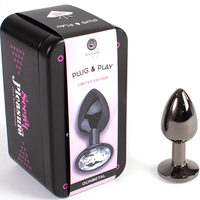 SECRETPLAY - GUNMETAL BUTT PLUG SMALL SIZE 7 CM