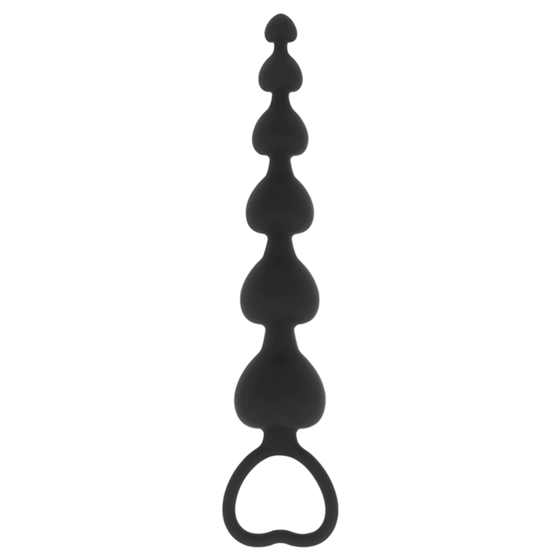 BLACK&SILVER - MILA ANAL CHAIN OF HEARTS 18 CM