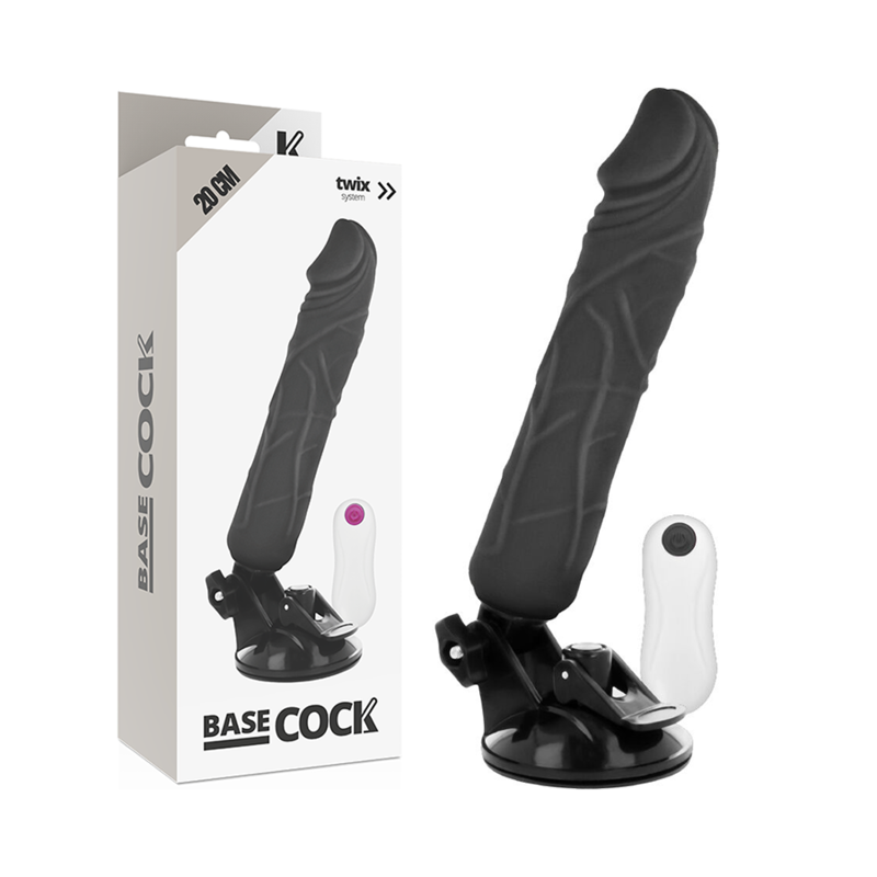 BASECOCK - REALISTIC VIBRATOR REMOTE CONTROL FLESH 20 CM -O- 4 CM