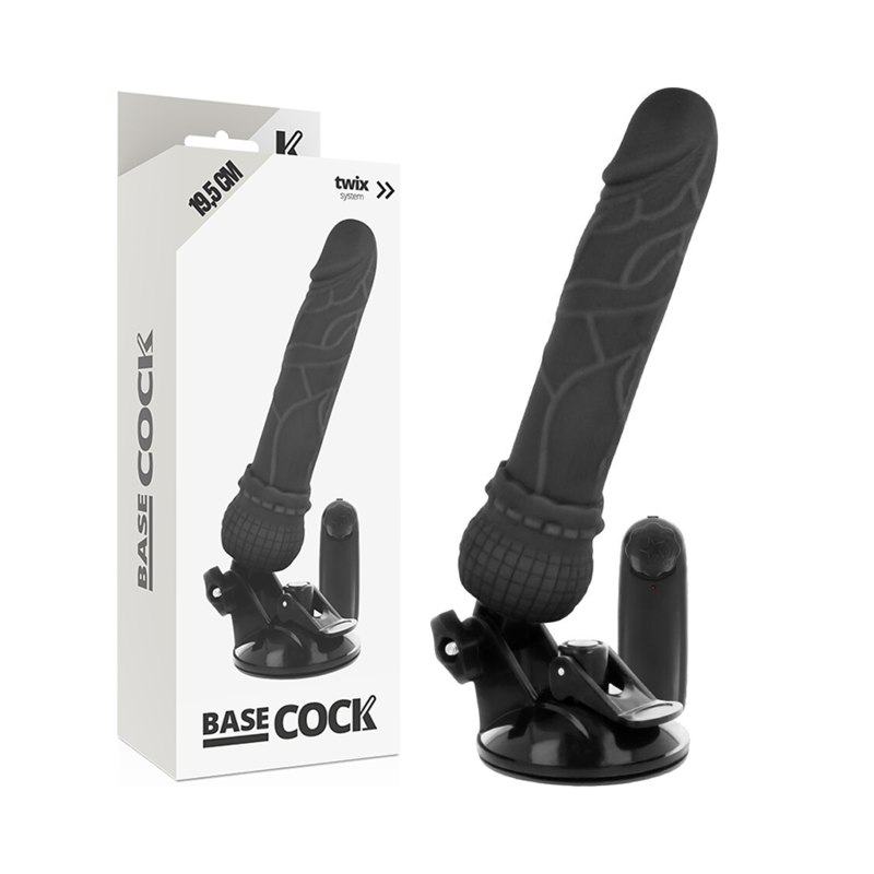 BASECOCK - REALISTIC VIBRATOR REMOTE CONTROL FLESH 19.5 CM -O- 4 CM