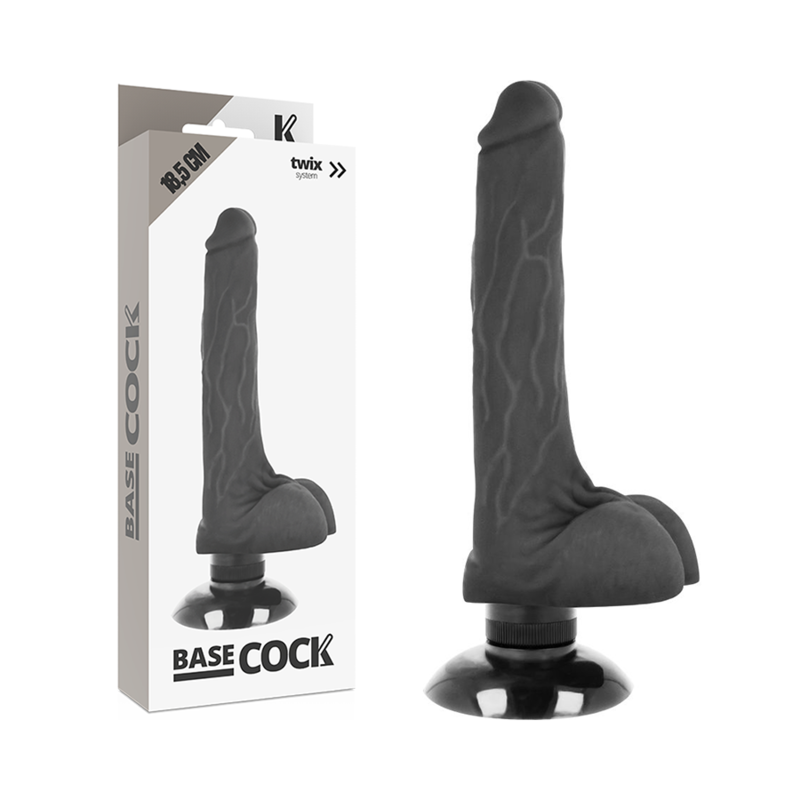 BASECOCK - REALISTIC VIBRATOR 2-1 FLESH 18.5 CM -O- 4 CM