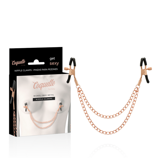 COQUETTE CHIC DESIRE - FANTASY METAL NIPPLE CLIPS WITH CHAIN