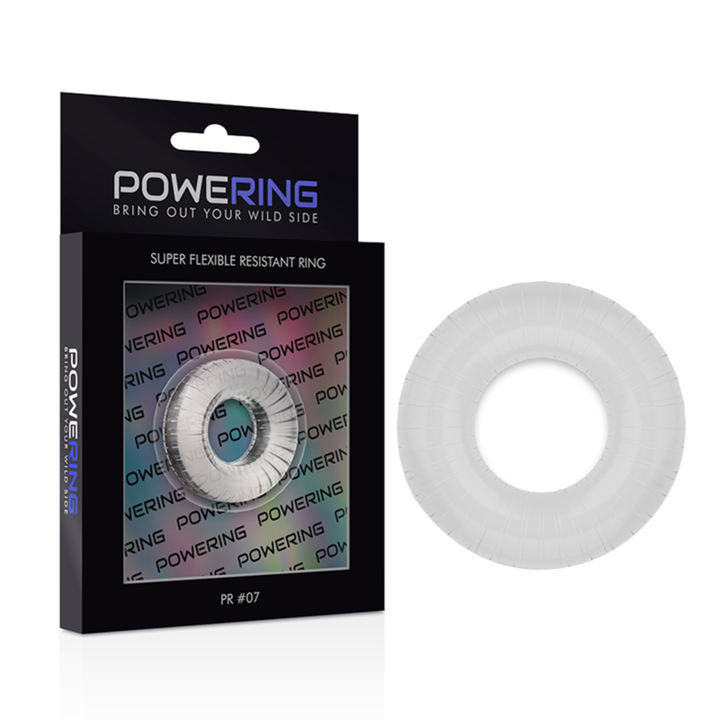 POWERING- SUPER FLEXIBLE AND RESISTANT PENIS RING 4.5CM PR07 CLEAR