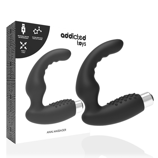 ADDICTED TOYS - PROSTATIC VIBRATOR RECHARGEABLE MODEL 2 - BLACK