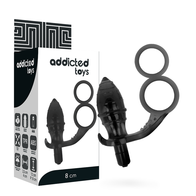 ADDICTED TOYS - ANAL PLUG WITH DOUBLE BLACK RING