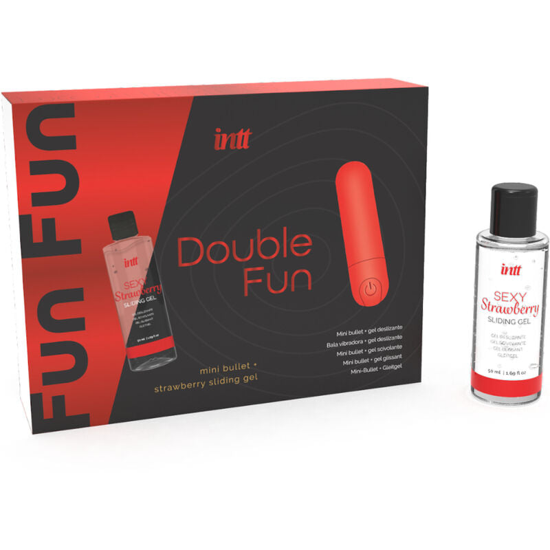 INTT RELEASES - DOUBLE FUN KIT WITH VIBRATING BULLET AND STRAWBERRY MASSAGE GEL