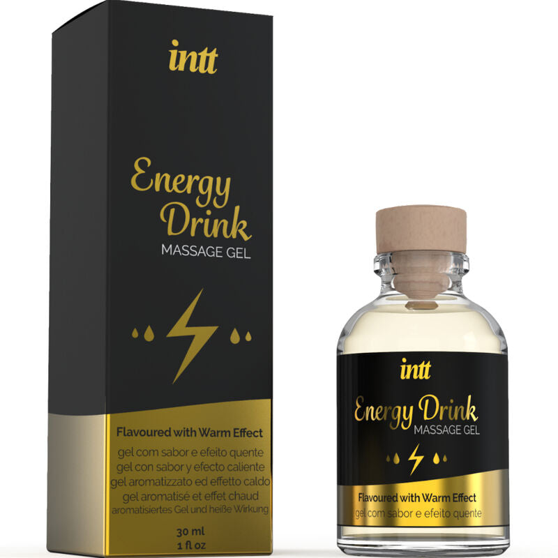 INTT MASSAGE & ORAL SEX - MASSAGE GEL WITH FLAVORED ENERGY CA DRINK AND HEATING EFFECT