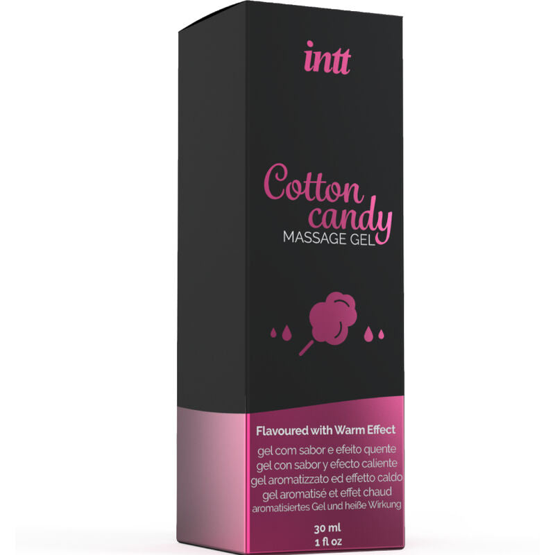 INTT MASSAGE & ORAL SEX - MASSAGE GEL WITH COTTON CANDY FLAVOR AND HEATING EFFECT