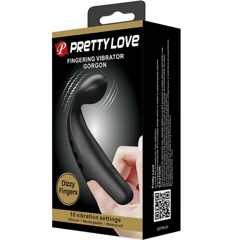 PRETTY LOVE - BLACK GORGON VIBRATOR THIMBLE