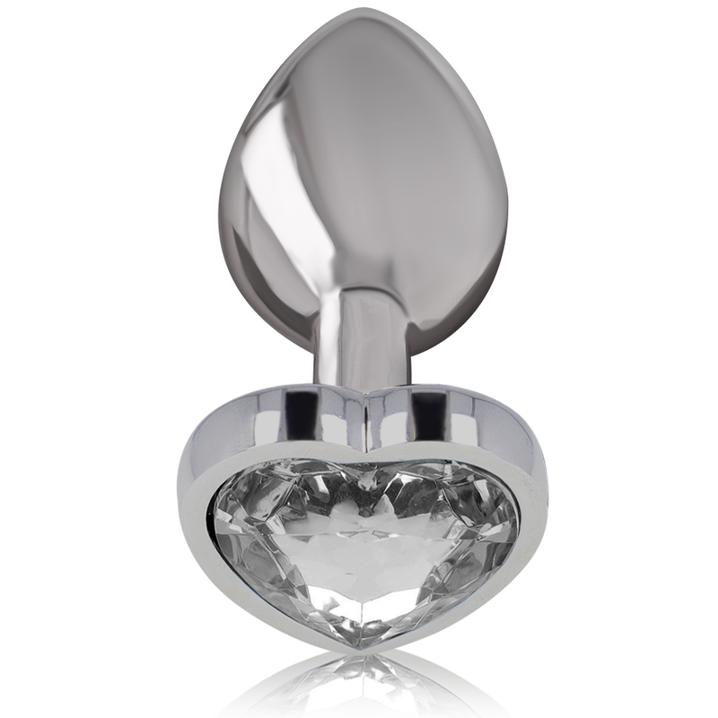 INTENSE - WHITE HEART ALUMINUM METAL ANAL PLUG SIZE S