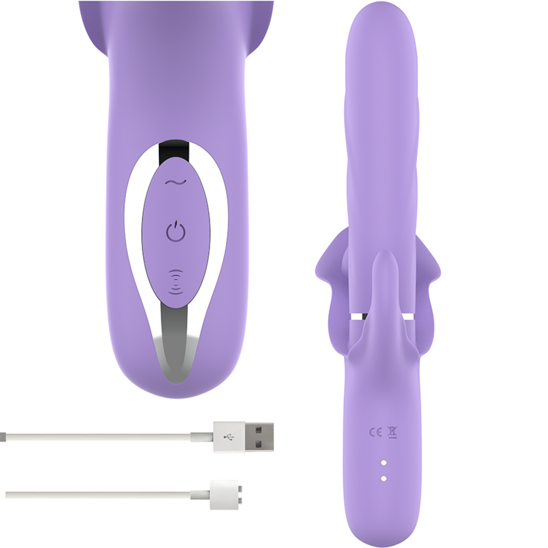 INTENSE - BILLIE MULTIFUNCTION RECHARGEABLE VIBRATOR SUCTION & PULSING PURPLE