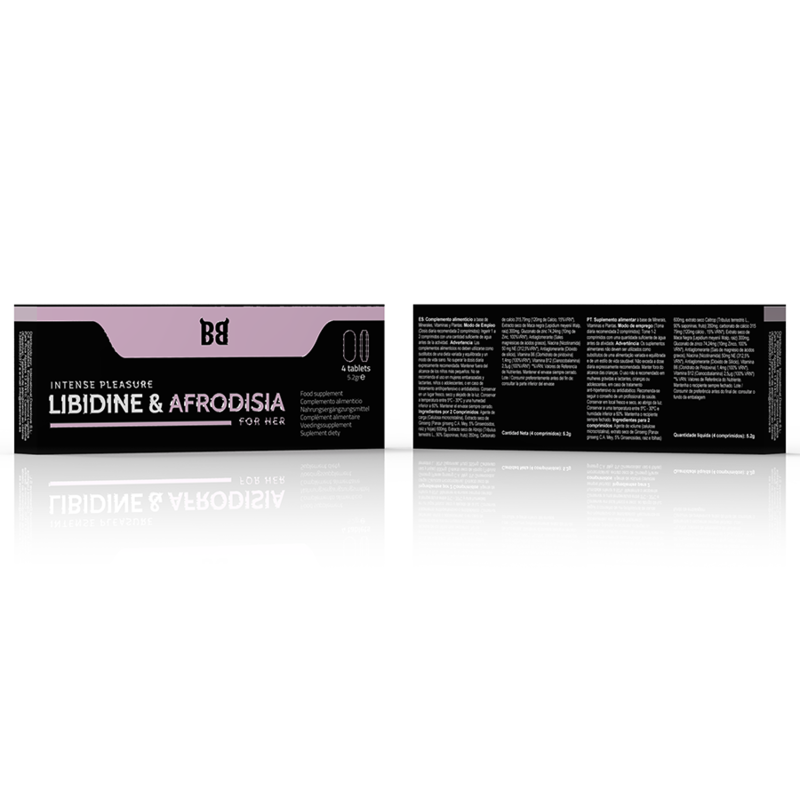 BLACK BULL - LIBIDINE & AFRODISIA INTENSE PLEASURE FOR HER 4 TABLETS