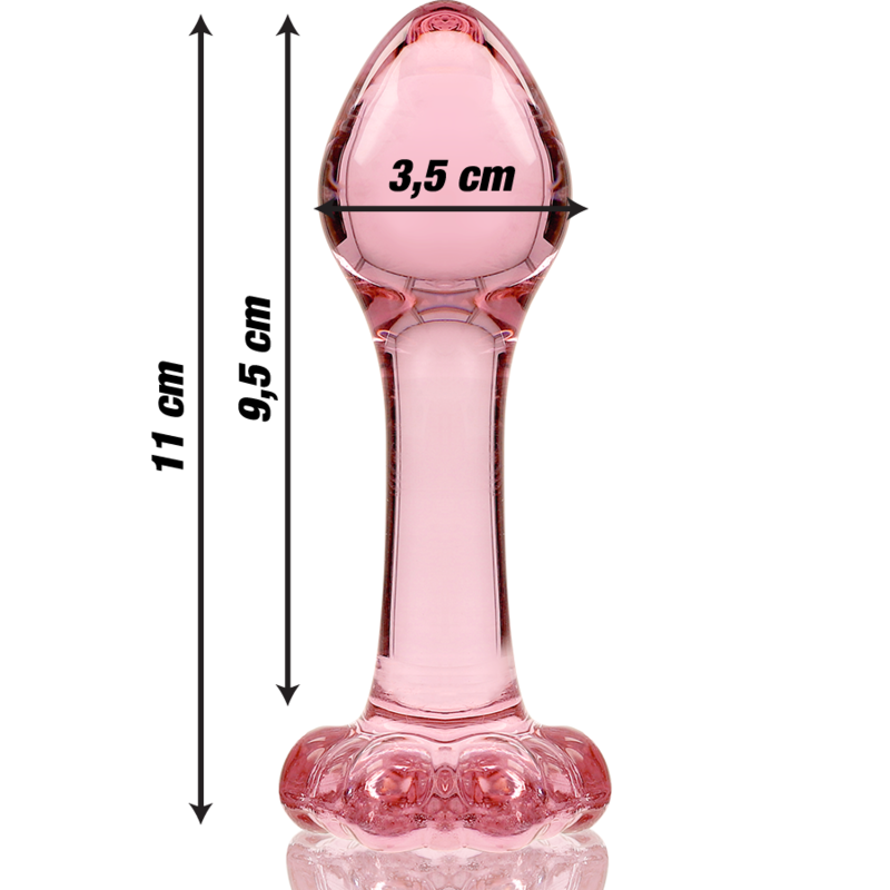 NEBULA SERIES BY IBIZA - MODEL 2 ANAL PLUG BOROSILICATE GLASS CLEAR 11 CM -O- 3.5 CM