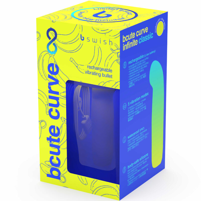 B SWISH - BCUTE CURVE INFINITE CLASSIC LIMITED EDITION RECHARGEABLE SILICONE VIBRATOR YELLOW