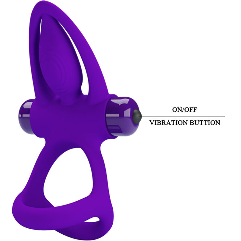 PRETTY LOVE - VIBRATOR RING 10 VIBRATIONS VIOLET SILICONE