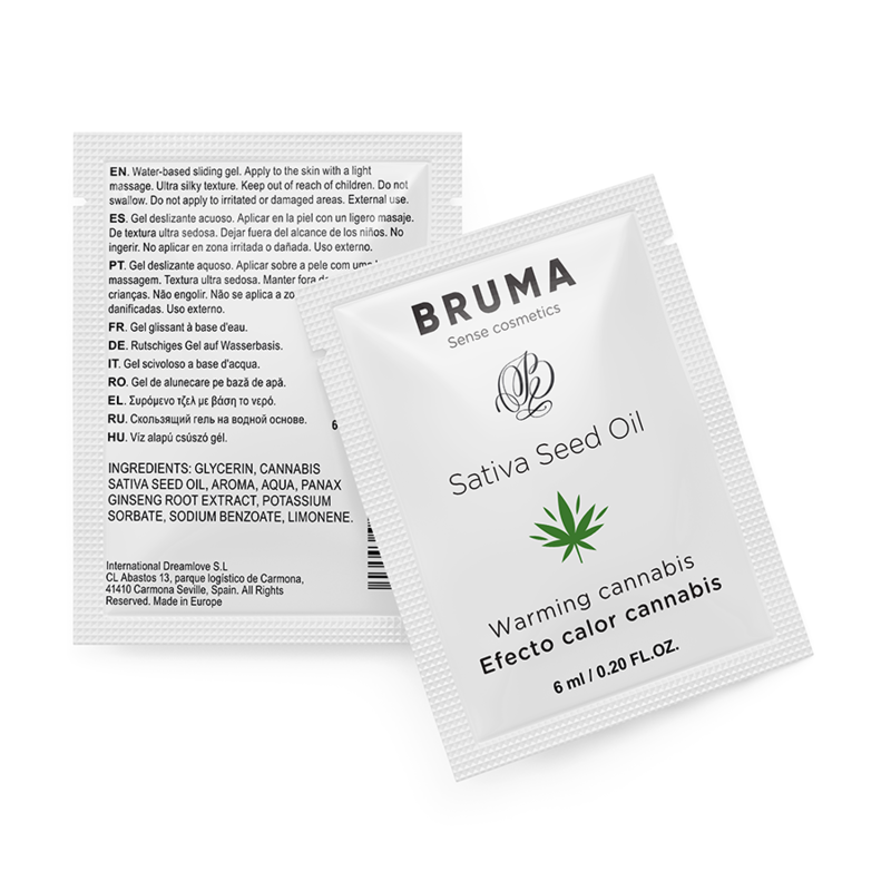 BRUMA - SATIVA SEED OIL SLIDING GEL WARMING CANNABIS FLAVOR 6 ML