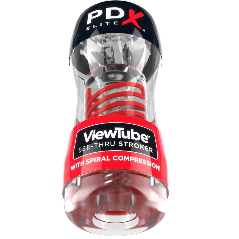 PDX ELITE - STROKER VIEWTUBE 2 SPIRAL COMPRESSION TRANSPARENT