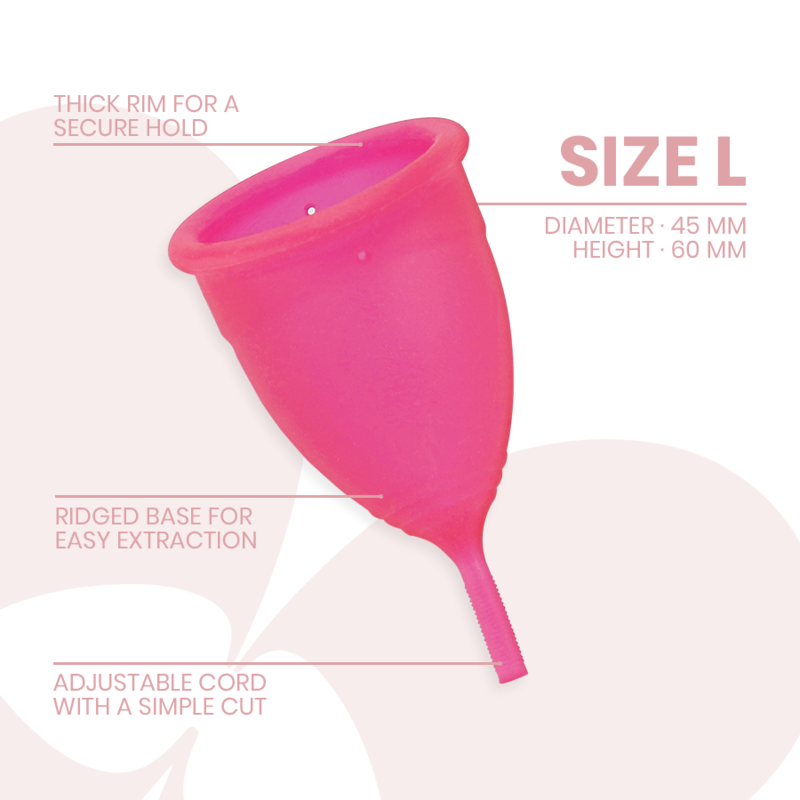 INTIMICHIC - MENSTRUAL CUP MEDICAL GRADE SILICONE - SIZE L