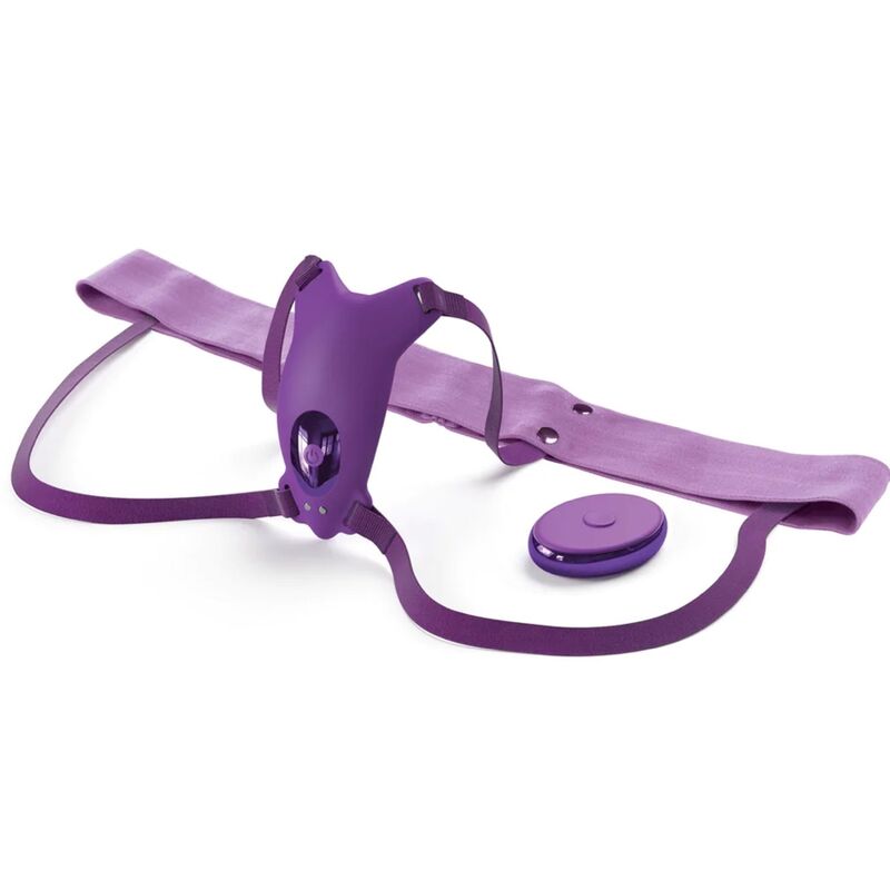 FANTASY FOR HER - BUTTERFLY HARNESS, VIBRATING RECHARGEABLE & REMOTE CONTROL PURPLE