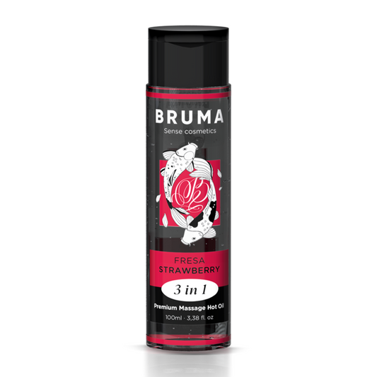 BRUMA - PREMIUM MASSAGE HOT OIL STRAWBERRY 3 IN 1 - 100 ML